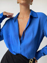 Solid Button Front Shirt Workwear